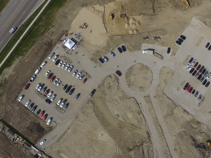Site Overview of Dirt Parking Lot